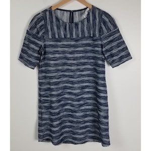 BCBG Generation Women's Sz. S Blue & White Stripe Textured Sheath Dress